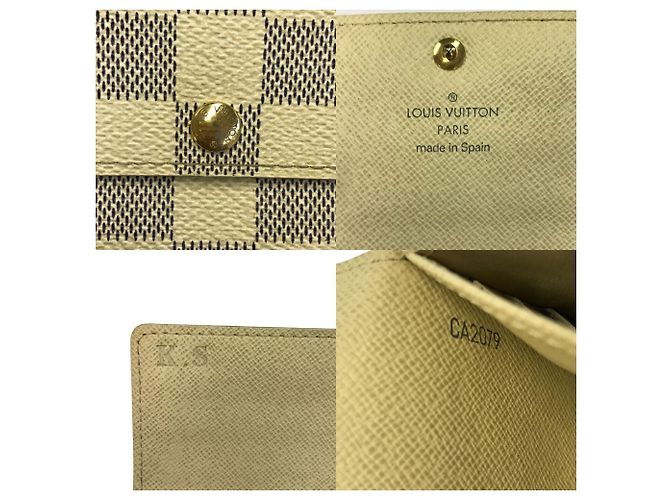 Cartera Larga Damier Azur Louis Vuitton Blanco - vista 9