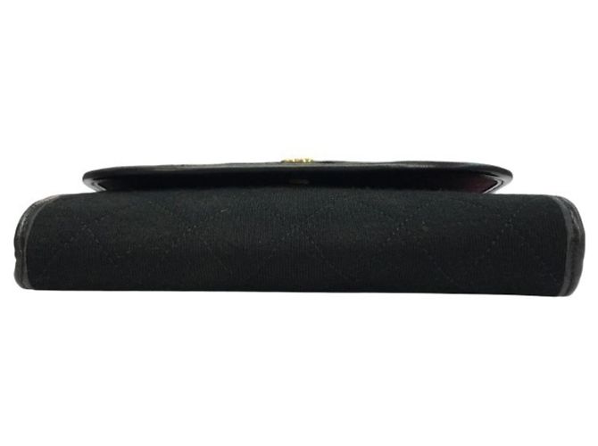 Borsa a spalla matelassé in jersey di cotone nero Chanel con catena - vista 6