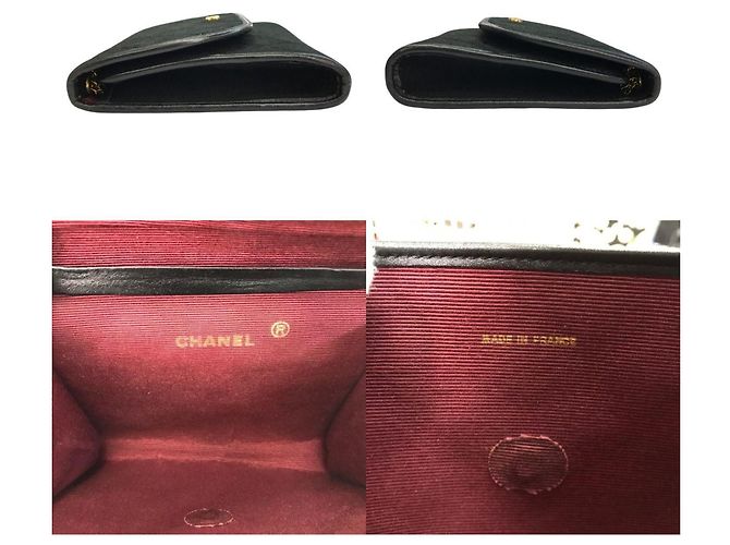 Borsa a spalla matelassé in jersey di cotone nero Chanel con catena - vista 9
