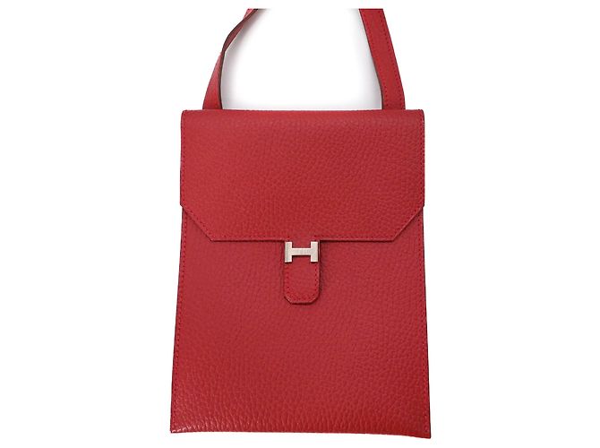 Borsa a spalla mini Amélie Pochette di Hermès in rosso - vista 2