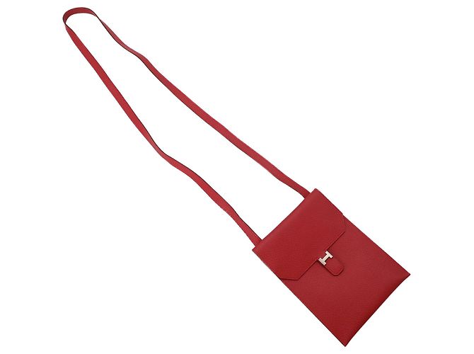 Borsa a spalla mini Amélie Pochette di Hermès in rosso - vista 3