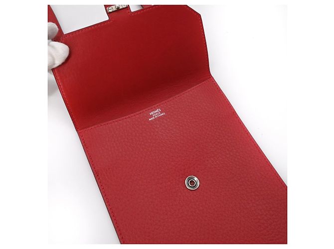 Borsa a spalla mini Amélie Pochette di Hermès in rosso - vista 7
