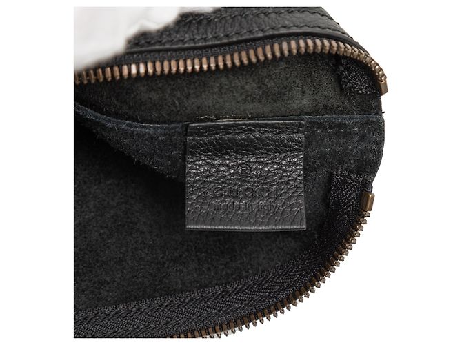 Clutch in pelle nera media con logo Gucci Nero - vista 5