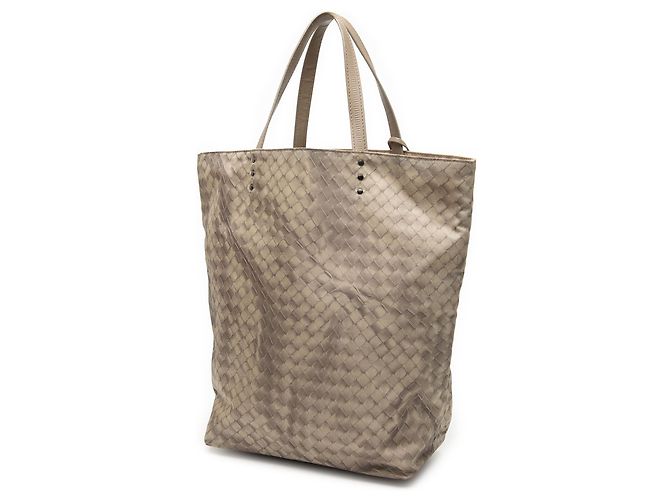 Bolsa Tote Bottega Veneta Beige Nylon Intrecciolusion - vista 2