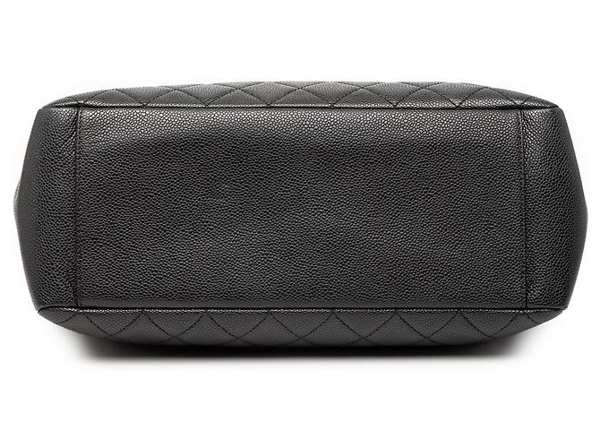 Chanel Große Einkaufstasche aus schwarzem Kaviar - Ansicht 3