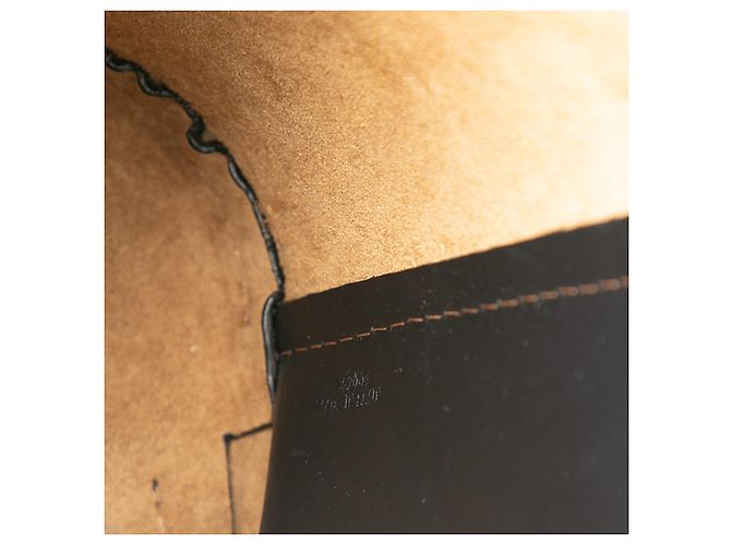 Borsa a secchiello in pelle di vitello nera con bambù LOEWE Nero - vista 6