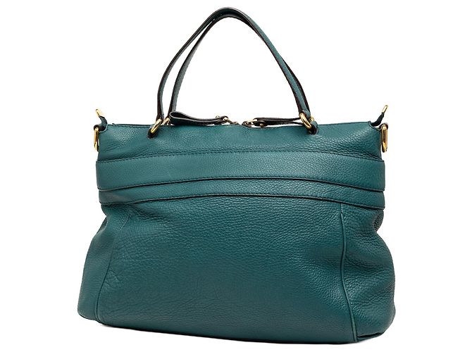 Gucci Grünes Mittelgroßes Leder Ride Top Handle Bag Dunkelgrün - Ansicht 2