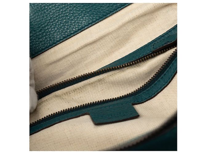 Gucci Grünes Mittelgroßes Leder Ride Top Handle Bag Dunkelgrün - Ansicht 5
