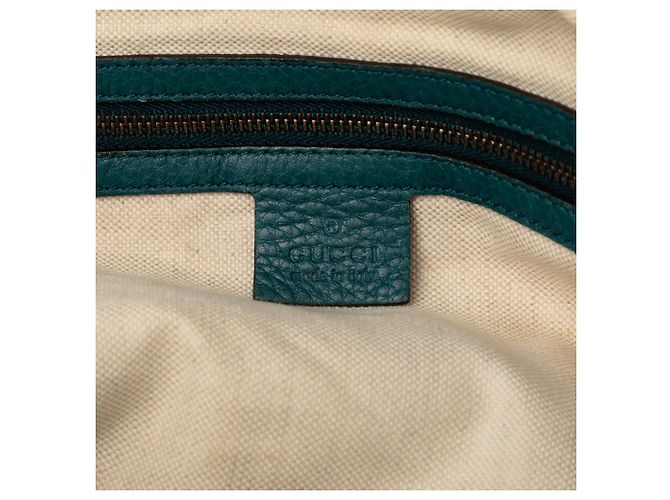 Gucci Grünes Mittelgroßes Leder Ride Top Handle Bag Dunkelgrün - Ansicht 6