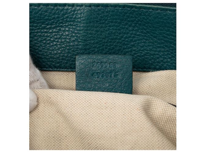Gucci Grünes Mittelgroßes Leder Ride Top Handle Bag Dunkelgrün - Ansicht 7