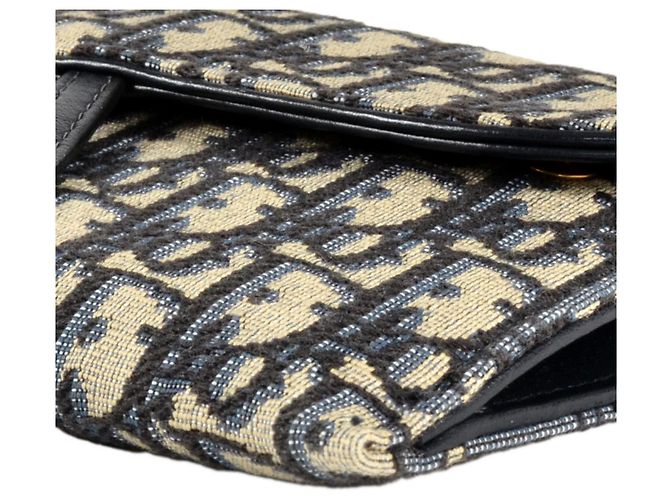 Portafoglio Saddle Christian Dior con catena Blu - vista 5