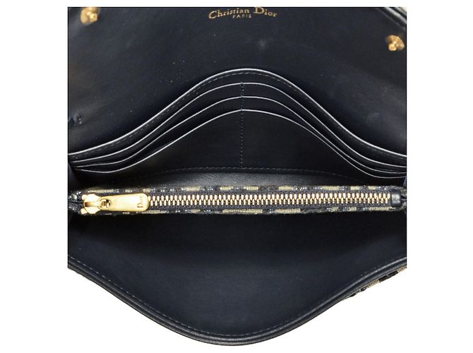Portafoglio Saddle Christian Dior con catena Blu - vista 6
