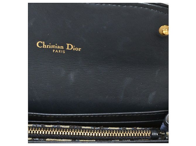 Portafoglio Saddle Christian Dior con catena Blu - vista 7