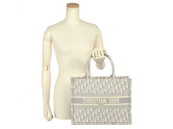 Mittelgroße Dior Oblique bestickte Tote Bag Christian Dior Braun - Ansicht 7