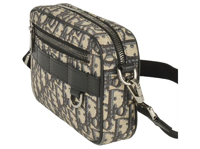 Borsa a spalla mini Dior Safari di Christian Dior Nero Beige - vista 3