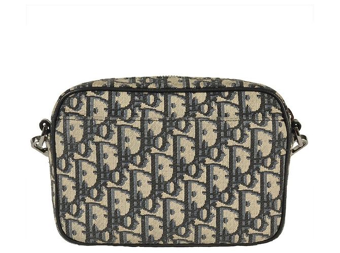 Borsa a spalla mini Dior Safari di Christian Dior Nero Beige - vista 4