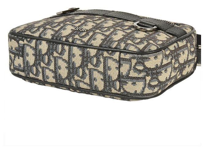 Borsa a spalla mini Dior Safari di Christian Dior Nero Beige - vista 5