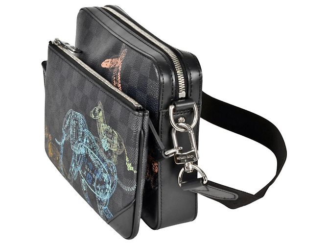 Borsa a Spalla Trio di Louis Vuitton Nero Damier ebene - vista 2