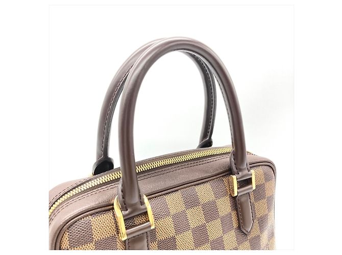 Borsa Louis Vuitton Brera in Damier Ebene Marrone - vista 6