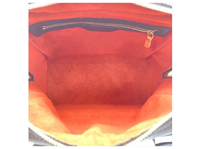 Borsa Louis Vuitton Brera in Damier Ebene Marrone - vista 7