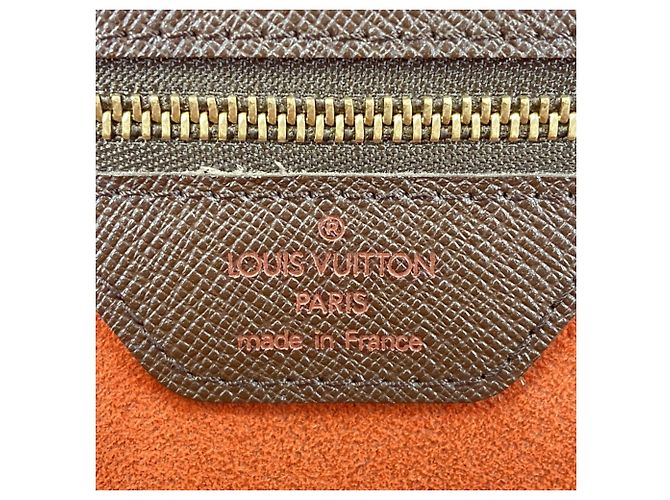 Borsa Louis Vuitton Brera in Damier Ebene Marrone - vista 9