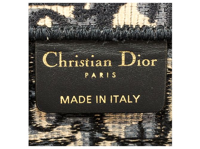 Borsa tote Book in jacquard obliquo Christian Dior Blu navy - vista 6