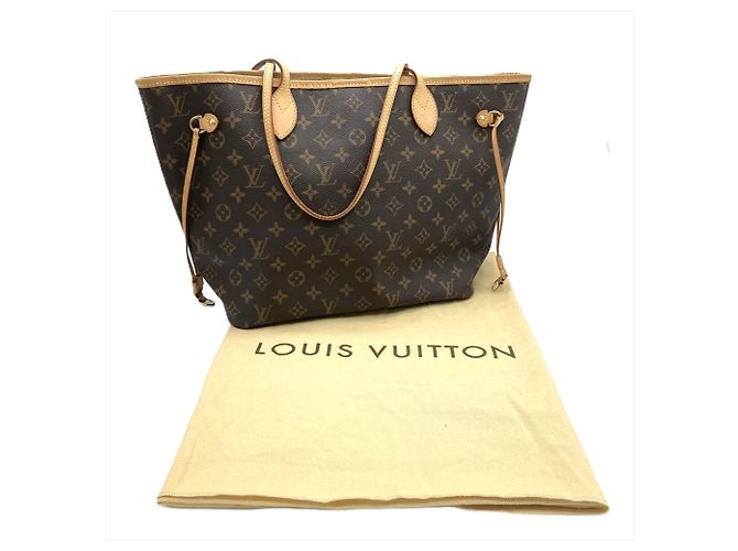 Borsa Tote Louis Vuitton Neverfull MM Marrone Monogramma - vista 10