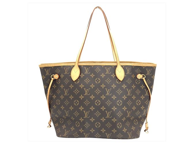 Borsa Tote Louis Vuitton Neverfull MM Marrone Monogramma - vista 3