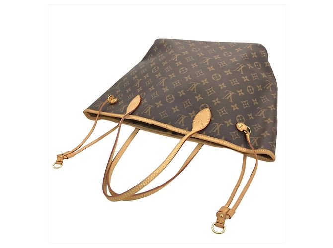 Borsa Tote Louis Vuitton Neverfull MM Marrone Monogramma - vista 4