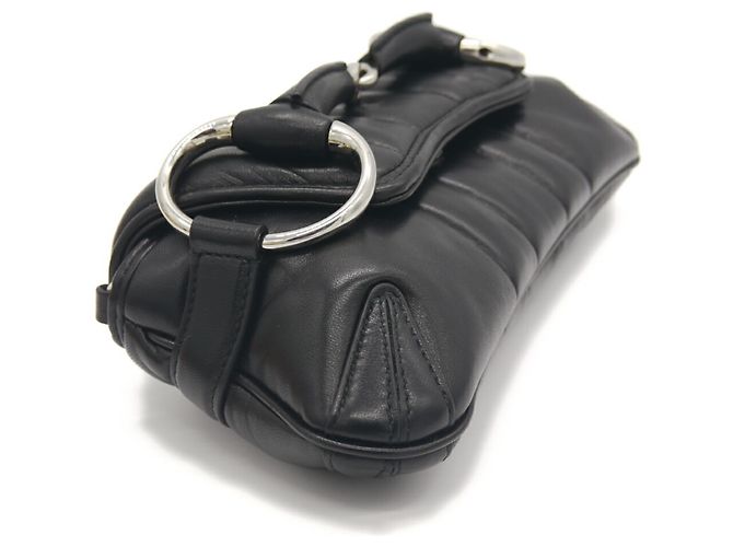 Borsa a spalla piccola Horsebit di GUCCI Nero - vista 4