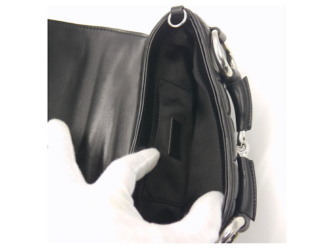 Borsa a spalla piccola Horsebit di GUCCI Nero - vista 7