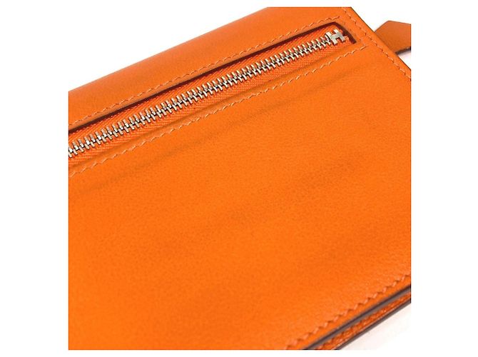Hermès Zip Zap Kompaktgeldbörse Orange - Ansicht 10