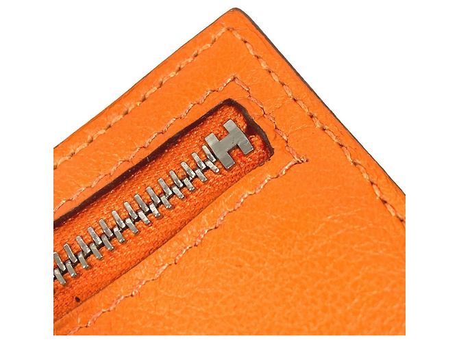 Hermès Zip Zap Kompaktgeldbörse Orange - Ansicht 13