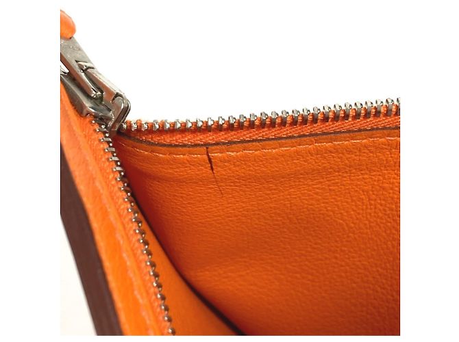 Hermès Zip Zap Kompaktgeldbörse Orange - Ansicht 16