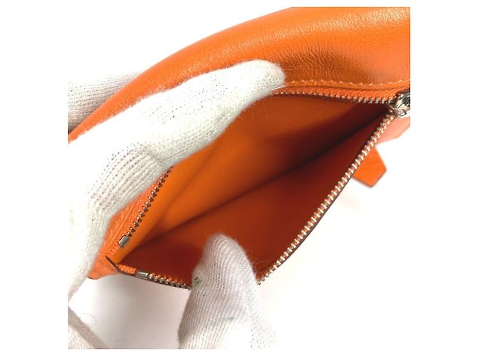 Hermès Zip Zap Kompaktgeldbörse Orange - Ansicht 18