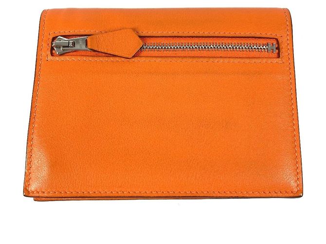 Hermès Zip Zap Kompaktgeldbörse Orange - Ansicht 2