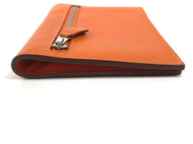 Hermès Zip Zap Kompaktgeldbörse Orange - Ansicht 3