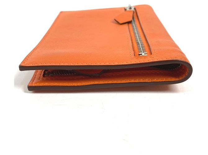 Hermès Zip Zap Kompaktgeldbörse Orange - Ansicht 4