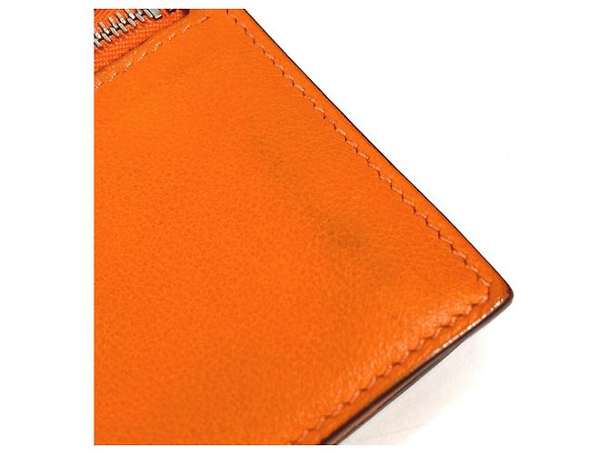 Hermès Zip Zap Kompaktgeldbörse Orange - Ansicht 9