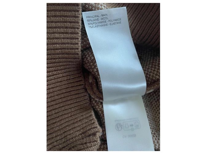 Suéter de Jacquard Monogram Louis Vuitton Castaño Blanco - vista 6