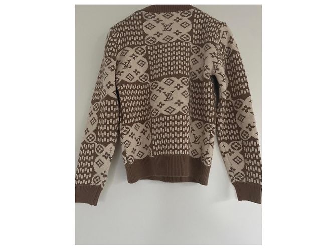 Suéter de Jacquard Monogram Louis Vuitton Castaño Blanco - vista 8