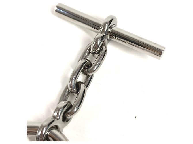 Ring Hermès HERMES Logo Chaine d'Ancre Portachiavi Catena Argento - vista 11