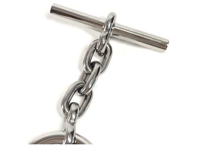 Ring Hermès HERMES Logo Chaine d'Ancre Portachiavi Catena Argento - vista 12