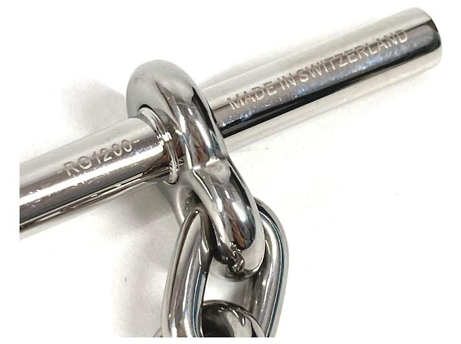 Ring Hermès HERMES Logo Chaine d'Ancre Portachiavi Catena Argento - vista 13