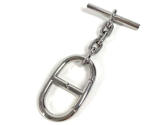 Ring Hermès HERMES Logo Chaine d'Ancre Portachiavi Catena Argento - vista 2