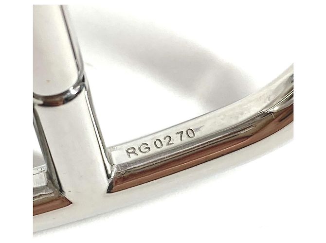 Ring Hermès HERMES Logo Chaine d'Ancre Portachiavi Catena Argento - vista 8