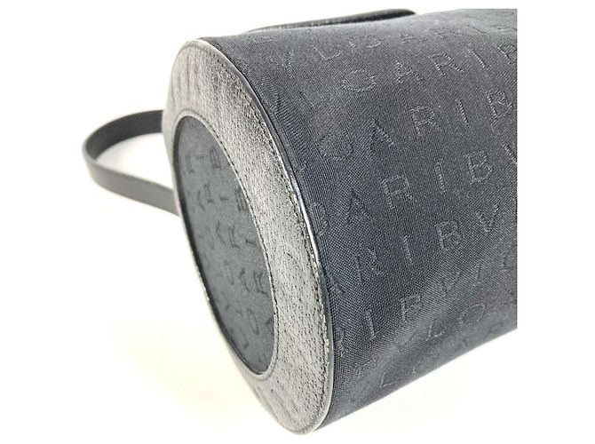 Bulgari Borsa a spalla con pattina in pelle nera e tela Bvlgari Nero - vista 7
