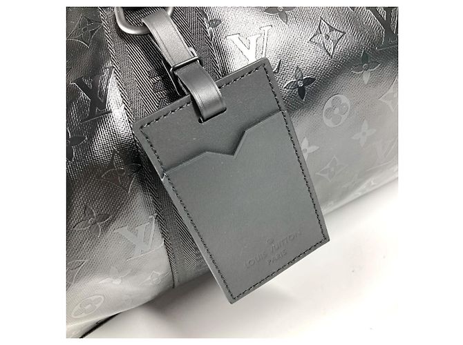 Borsa da viaggio Keepall 55 Monogram Storm di Louis Vuitton Nero - vista 13