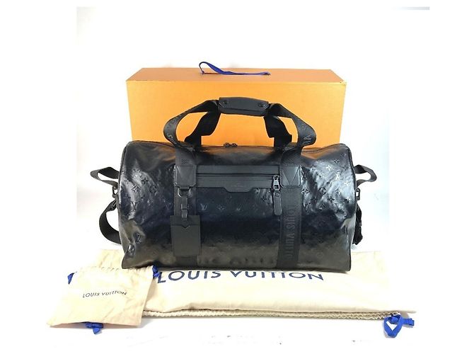 Borsa da viaggio Keepall 55 Monogram Storm di Louis Vuitton Nero - vista 14