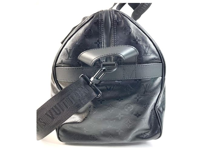 Borsa da viaggio Keepall 55 Monogram Storm di Louis Vuitton Nero - vista 4